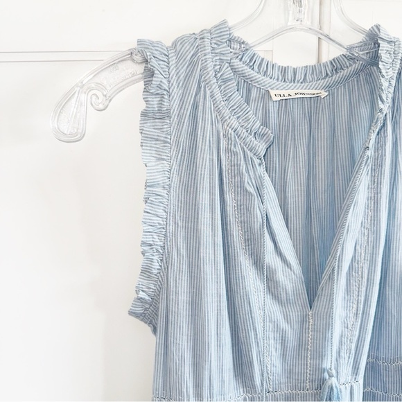 Ulla Johnson Striped Virginie Dress Blue White Maxi Lined Size 2 Women's Coastal - Picture 10 of 16